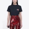 Uniform met logo-opdruk, retro, small, slim fit, korte mouw, zwart 612964TIV791000
