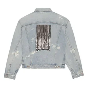 Unisex FW21-denimjas met logo, blauw 664329TBP488961