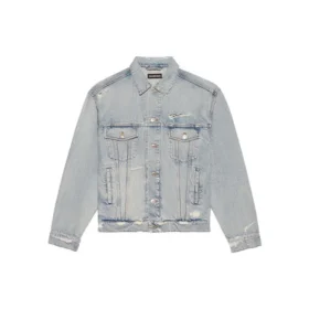 Unisex FW21-denimjas met logo, blauw 664329TBP488961