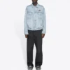 Unisex FW21-denimjas met logo, blauw 664329TBP488961