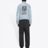 Unisex FW21-denimjas met logo, blauw 664329TBP488961
