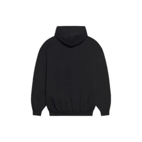 Unisex FW21 fleece met logo-opdruk, lange mouwen en capuchon, zwart 600583TKVI81070