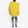 Unisex FW21 jas van imitatiebont, geel 663000TKQ077200