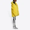 Unisex FW21 jas van imitatiebont, geel 663000TKQ077200