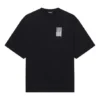Unisex FW21 T-shirt met ronde hals en print, zwart 661715TKVE51070