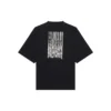 Unisex FW21 T-shirt met ronde hals en print, zwart 661715TKVE51070