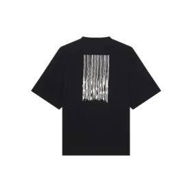 Unisex FW21 T-shirt met ronde hals en print, zwart 661715TKVE51070