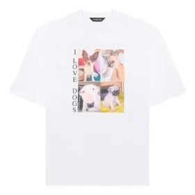 Unisex ‘I Love Dogs’-print, wit 641614TJVH19000