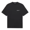 Unisex SS21 Bedrukkingsshirt met ronde hals en korte mouwen, zwart 612966TKV861070