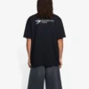Unisex SS21 Bedrukkingsshirt met ronde hals en korte mouwen, zwart 612966TKV861070
