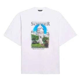 Unisex SS21 oversized katoenen T-shirt, wit 641614TJVH69000