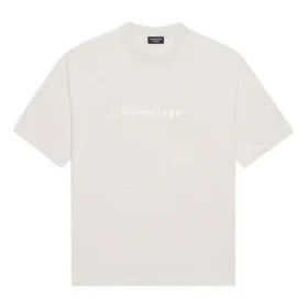 Unisex SS21 T-shirt met logoprint Grijs 612966TIV542970