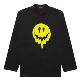 Unisex SS21 T-shirt met print en ronde hals, zwart 651796TKVA11012