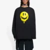 Unisex SS21 T-shirt met print en ronde hals, zwart 651796TKVA11012