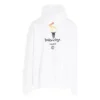 Unisex-sweatshirt met logo, oversized, wit 620973TIV459040