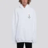 Unisex-sweatshirt met logo, oversized, wit 620973TIV459040