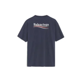 Unisex T-shirt met logo-patroon en korte mouwen, marineblauw 556150TAV444128
