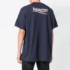 Unisex T-shirt met logo-patroon en korte mouwen, marineblauw 556150TAV444128