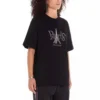 Unisex T-shirt met Parijs-print, ronde hals, zwart 594599TGV661000
