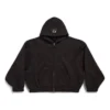 Unity Sports Icon Boxy hoodie met ritssluiting, ruime pasvorm “Black” 787354TQVD59034