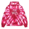 Valentijnsdag Tie-Dye-Hoodie met wijde pasvorm “Rood” 675003TLVI86802