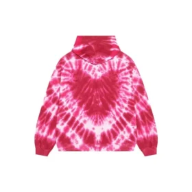 Valentijnsdag Tie-Dye-Hoodie met wijde pasvorm “Rood” 675003TLVI86802