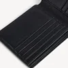 Vierkant gevouwen herenportemonnee in zwart/wit