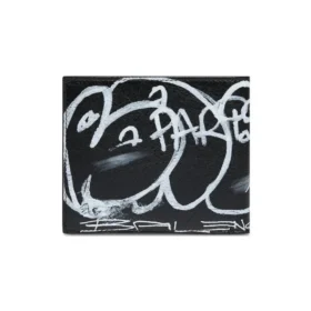 Vierkant opgevouwen graffiti-portemonnee “Black White” 594549210LH1090