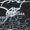 Vierkant opgevouwen graffiti-portemonnee “Black White” 594549210LH1090
