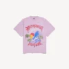 Vintage oversized T-shirt voor dames in oudroze