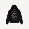Vintage surfer-hoodie met rits voor heren in zwart