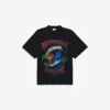 Vintage surfer oversized T-shirt voor heren in zwart