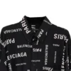 Viscose shirt met lange mouwen en all-overprint, ruime pasvorm “Zwart” 658956TPLB41070