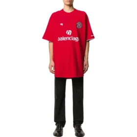 Voetbalshirt oversized “Red White” 641658TJV516540