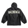 Windjas met capuchon en Tape Type-details “Black” 738762TLO251000