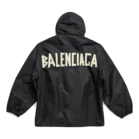 Windjas met capuchon en Tape Type-details “Black” 738762TLO251000