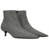 Wollen geruite laarzen met puntige neus “Grey” 579218W1SR01214