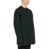 Wollen trui met ronde hals en logo over het hele oppervlak “Dark Green” 657400T15673050