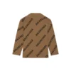Wollen trui met ronde hals en logo-print over het hele oppervlak “Light Brown” 657401T32002900