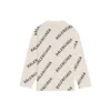 Wollen trui met rondhals en logo over het hele oppervlak “White” 657401T32009054