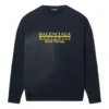 Worldwide Retail Therapy Sweatshirt met ronde hals “Washed Black Yellow” 676629TLVA91361
