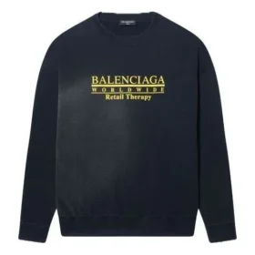 Worldwide Retail Therapy Sweatshirt met ronde hals “Washed Black Yellow” 676629TLVA91361