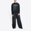Worldwide Retail Therapy Sweatshirt met ronde hals “Washed Black Yellow” 676629TLVA91361