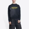 Worldwide Retail Therapy Sweatshirt met ronde hals “Washed Black Yellow” 676629TLVA91361