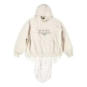 XXXL Hoodie met patches, oversized “Ecru” 720406TNVD99784