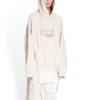 XXXL Hoodie met patches, oversized “Ecru” 720406TNVD99784