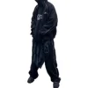 XXXL T-shirt met patches en Hoodie, oversized “Zwart” 720406TNVD91070