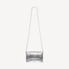 Zilveren damesportemonnee met ketting in Hourglass-vorm