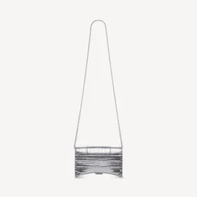 Zilveren damesportemonnee met ketting in Hourglass-vorm