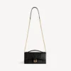 Zwart damespochetje in Hourglass-model met ketting